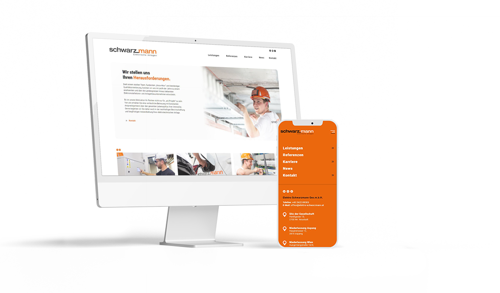 Responsive Website Web Agentur Webartists Kunde Elektro Schwarzmann Wiener Neustadt